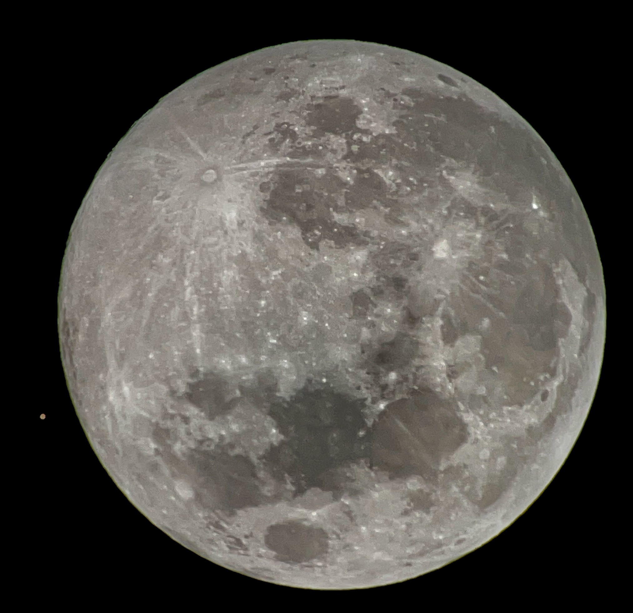 The Moon and Mars Eclipse